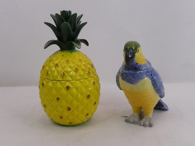 Lot 149 - A modern pottery model of a pineapple,...