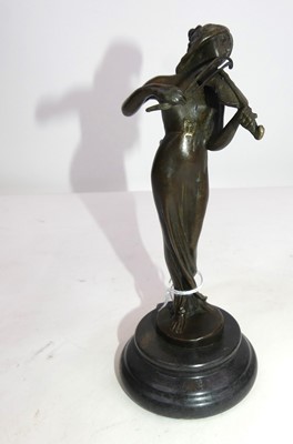 Lot 206 - A bronze figure of a musician, h.19cm