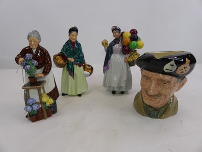 Lot 240 - A collection of three Royal Doulton figures,...