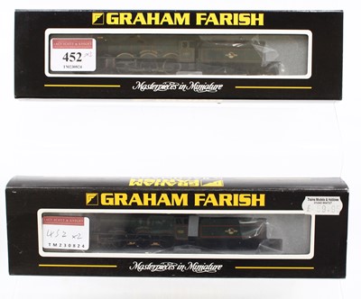 Lot 452 - Two N gauge Graham Farish GWR locos in BR...