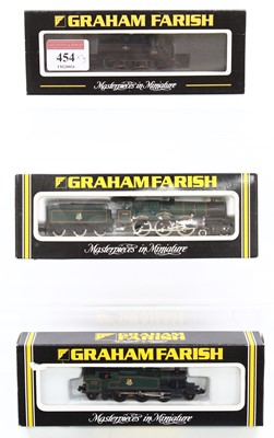 Lot 454 - Three N gauge Graham Farish GWR locomotives in...