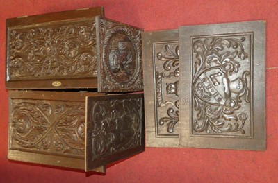 Lot 173 - A collection of antique carved oak panels,...