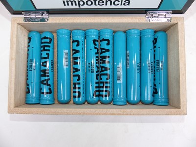 Lot 306 - A box of ten Camacho Ecuador Robusto Tubos...