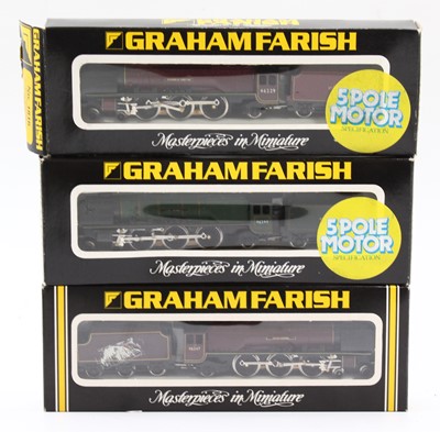 Lot 464 - Three LMS N gauge Graham Farish locomotives:...