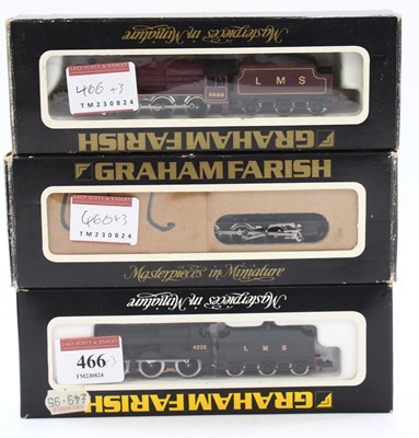 Lot 466 - Three N gauge Graham Farish LMS locomotives:...