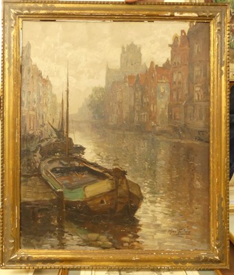 Lot 1012 - Kees Terlouw (1890-1948) - A boat docked on a...