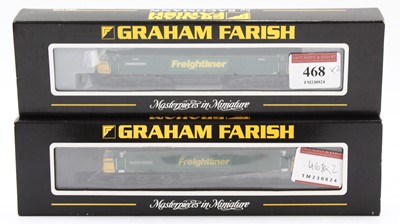 Lot 468 - Two N Gauge Graham Farish Freightliner class...