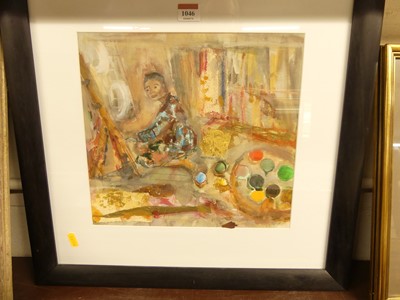 Lot 1046 - Contemporary school - Artists studio, mixed...