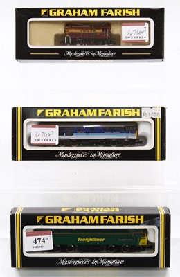 Lot 474 - Three N gauge Graham Farish locomotives: EWS...