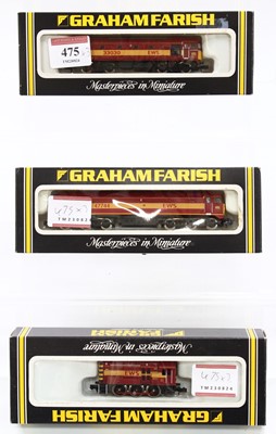 Lot 475 - Three N gauge Graham Farish EWS locomotives:...