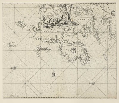 Lot 1065 - SEA CHART: Van Keulen: Paskaart van't Canaal...