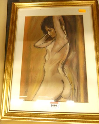 Lot 1080 - Cathy Sutton - Female nude, pastel; mid-20th...