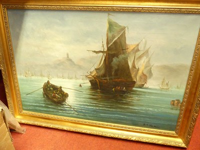 Lot 1090 - Z.R. Volkov - Coastal scene, oil on canvas;...