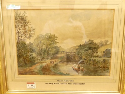 Lot 1118 - 19th century school - A figure before a lake...