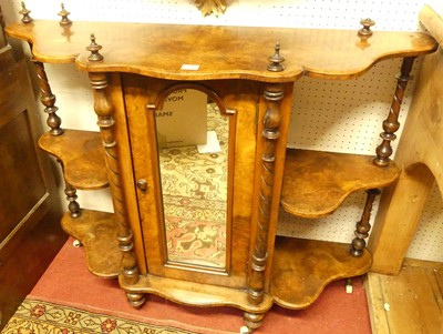 Lot 1147 - A mid-Victorian figured walnut shaped...