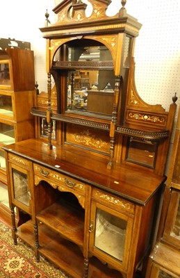 Lot 1149 - An Edwardian rosewood, floral satinwood and...