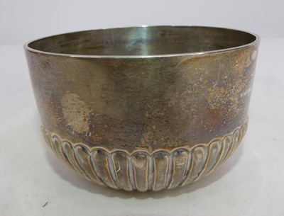 Lot 450 - A Victorian silver half gadrooned bowl, London...