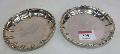 Lot 399 - A pair of Elizabeth II silver dishes, each...