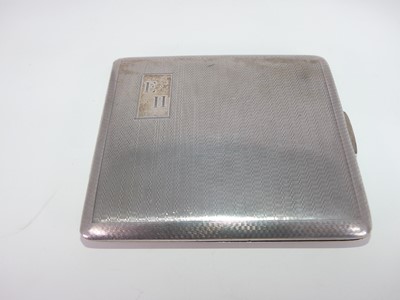 Lot 455 - A George VI silver  pocket cigarette case,...