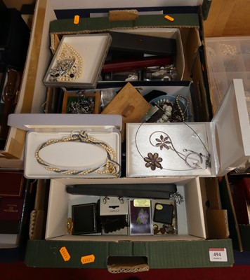 Lot 494 - A collection of costume jewellery, to include...