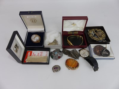 Lot 496 - A collection of costume jewellery, to include...