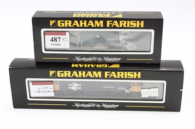 Lot 487 - Two N Gauge Graham Farish BR Blue Diesel...