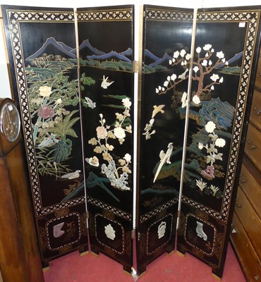 Lot 1191 - A 20th century Japanese black lacquered,...