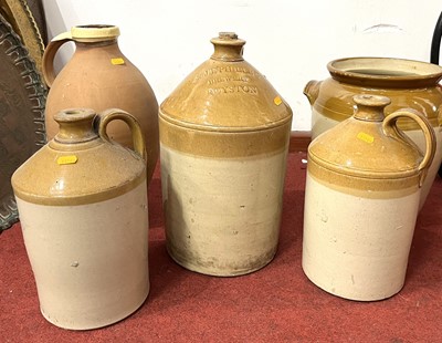 Lot 631 - A collection of stoneware bottles and jars (5)