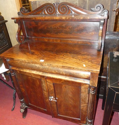 Lot 1216 - A George IV flame mahogany chiffonier, having...