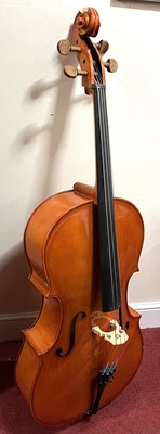 Lot 632 - A student's cello, with soft case