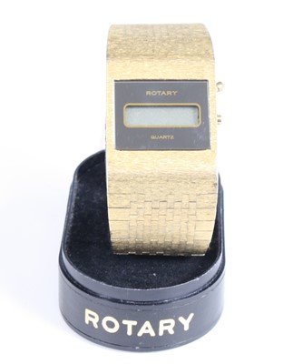 Lot 437 - A Rotary gent's gilt metal digital quartz...