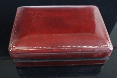 Lot 443 - A gilt tooled Italian calf leather small box,...