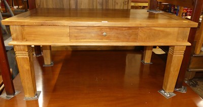 Lot 1292 - A contemporary hardwood rectangular low coffee...