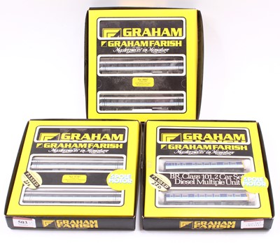 Lot 503 - Three N Gauge Graham Farish DMU sets: one item...