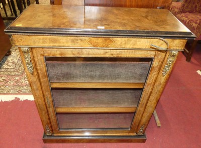 Lot 1396 - A mid-Victorian figured walnut, gilt metal...