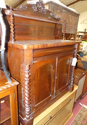 Lot 1398 - A mid-Victorian mahogany chiffonier, w.101cm