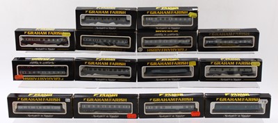 Lot 513 - 14 N Gauge Graham Farish BR Mrk 1 blue/grey...