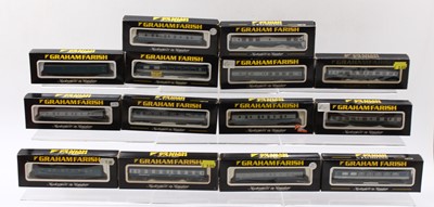 Lot 514 - 14 N Gauge Graham Farish BR Mrk 1 blue/grey...