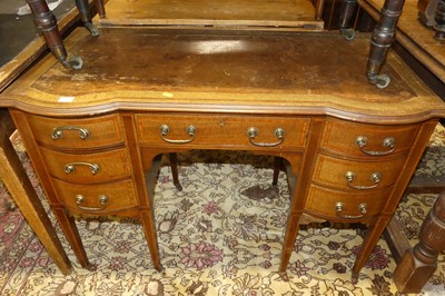 Lot 1428 - A circa 1900 mahogany and satin wood inlaid...