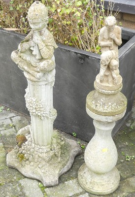 Lot 1443 - A reconstituted stone garden figure of a...