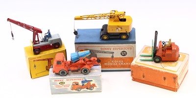 Lot 1348 - Dinky Toys group of 4 construction-related...