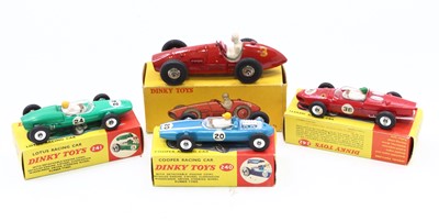 Lot 1316 - A Dinky Toys boxed racing car group of 4 to...