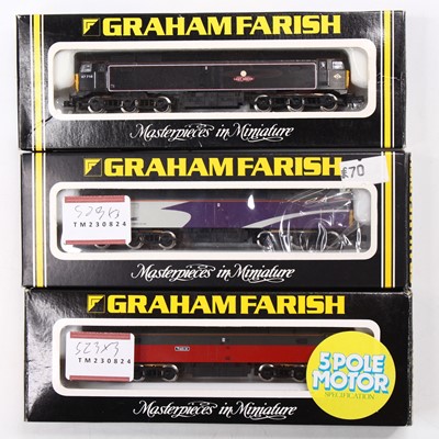 Lot 523 - Three N Gauge Graham Farish Class 47...