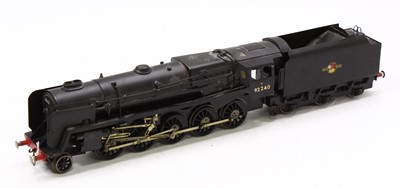 Lot 258 - Brass kit built 0-gauge loco & tender BR class...