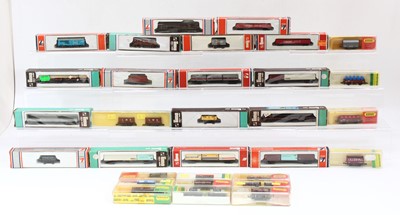 Lot 538 - 17 Lima and 17 Minitrix N Gauge wagons,...