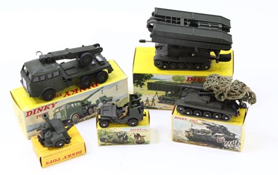 Lot 1293 - French Dinky Toys Military diecast group of 5...