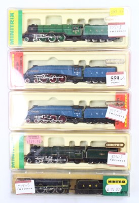 Lot 559 - Five Hornby Minitrix N Gauge steam tender...