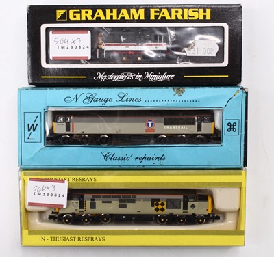 Lot 564 - 3 various N Gauge diesel locomotives,...