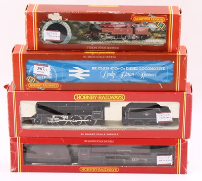 Lot 567 - 4 Hornby 00 locomotives, including one LMS...