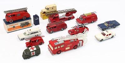 Lot 1378 - A Dinky Toys group of ten loose and playworn...